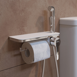 Гигиенический душ STWORKI Стокгольм HFSG35000 со смесителем, С ВНУТРЕННЕЙ ЧАСТЬЮ, хром, встраиваемый, настенный, латунь