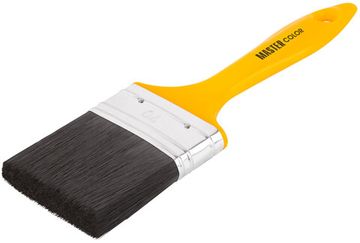 Кисть флейцевая, толщ. 16 мм, 70% ПБT/30% чёрн.натур. щетина, нерж. обжим, пласт.ручка, ширина 70 мм