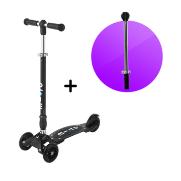 Micro Kickboard Compact черный со сменной ручкой 2 в 1 (дека PA)