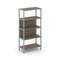 Shelf System Односекционный стеллаж четырехярусный SN.STM-411 Вяз Благородный/Металл Серый 810*400*1