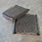 Губка для посуды 11*10*1,5см 2шт, поролон в металлической оплетке, LAIMA