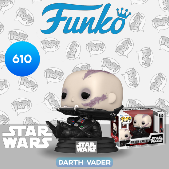 Фигурка Funko POP! Bobble Star Wars Ep 6 RotJ 40th Darth Vader (unmasked) (610) 70750 / Фигурка по мотивам франшизы "Звёздные войны", Дарт Вейдер (без шлема)