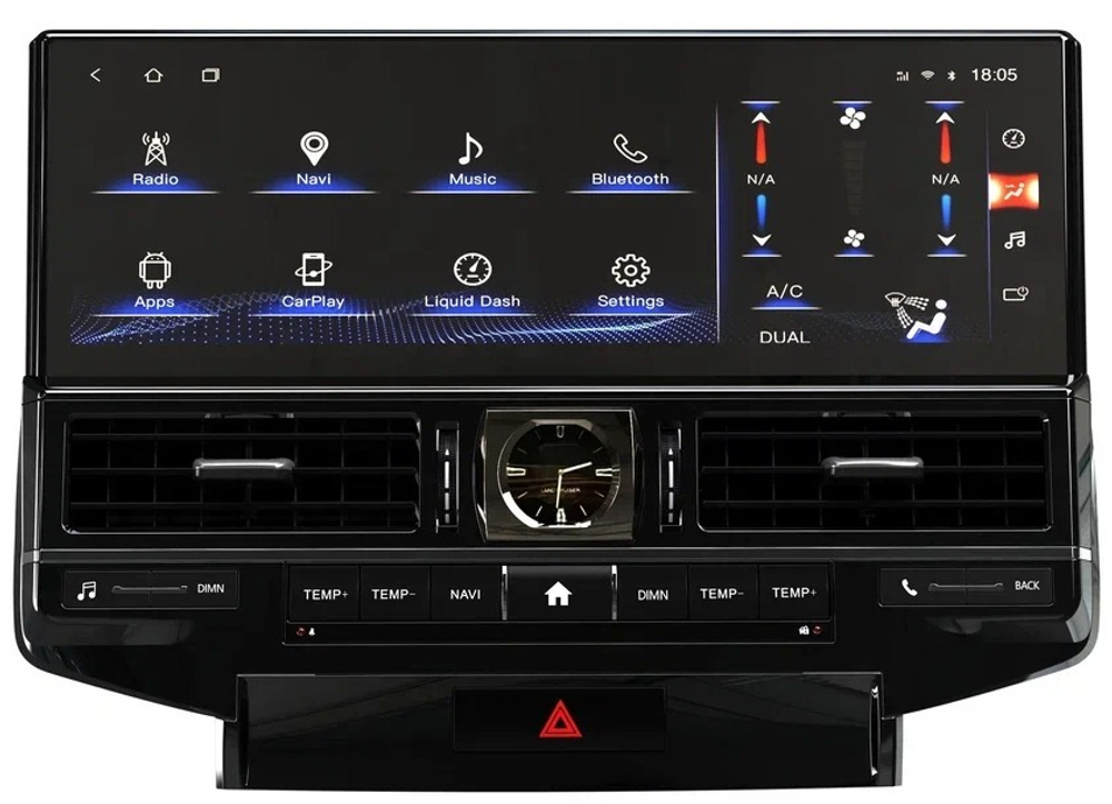 Магнитола для Toyota Land Cruiser 200 2007-2015 (штатная камера или 360) - Carmedia ZH-T1602X на Android 12, 8Гб+128Гб, 4G SIM-слот, CarPlay