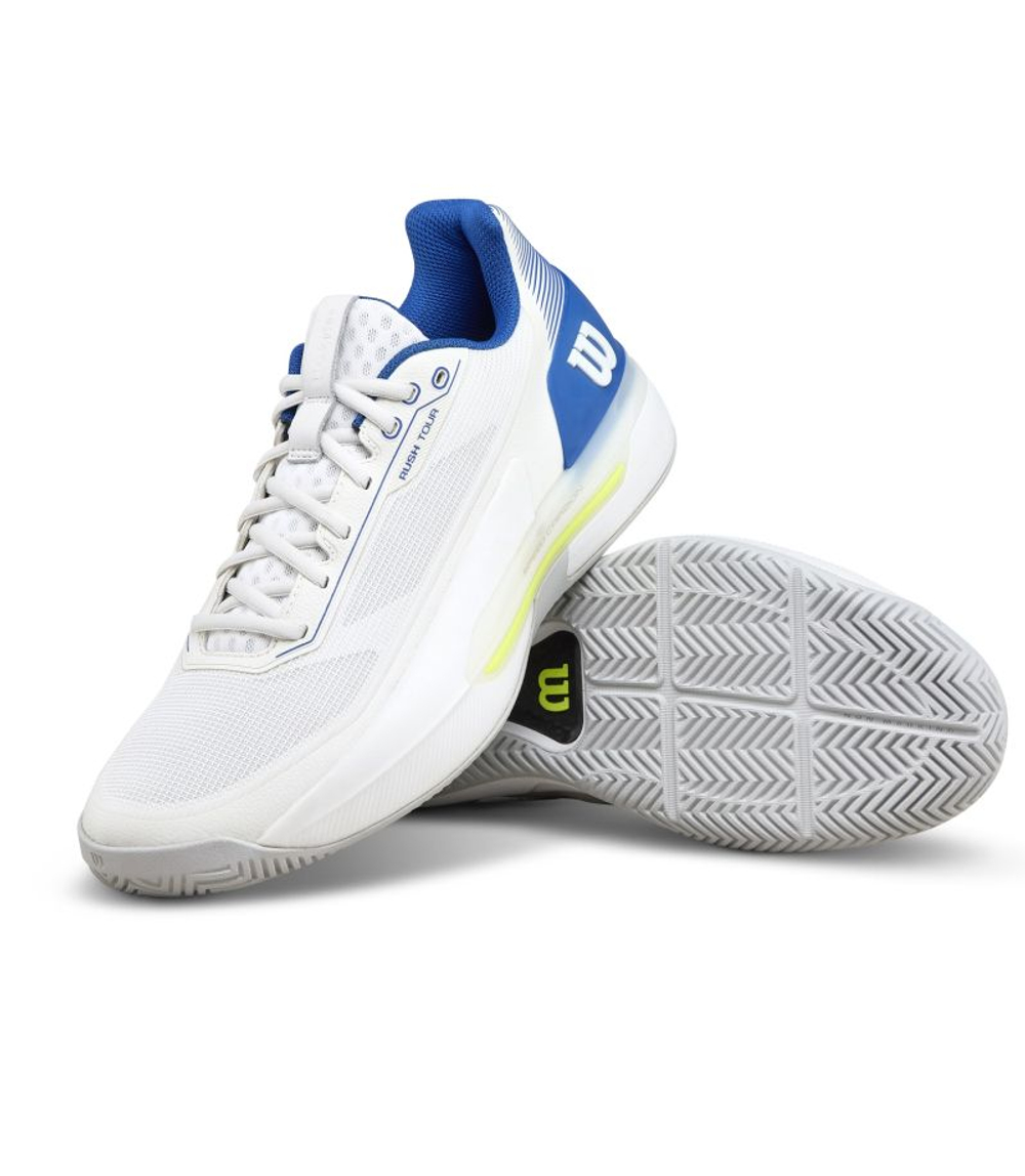 Теннисные кроссовки Wilson Rush Tour 5 - white/deja vu blue/lunar rock