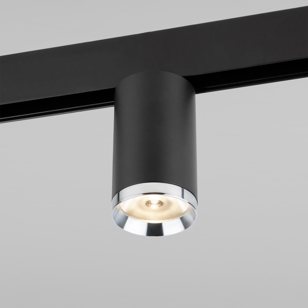 Магнитный трековый светильник Slim Magnetic  R06 10W  4200K  Ringe  (черный/серебро)  85506/01