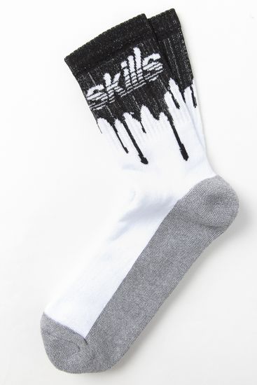 Носки SKILLS Нефть Махровые (Бело-Черный)