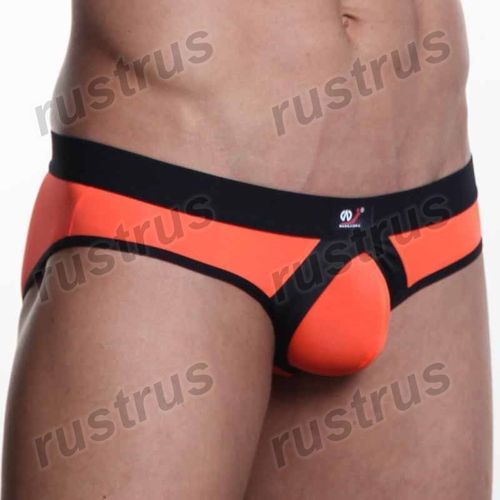 Мужские трусы брифы оранжевые WANGJIANG WG00031