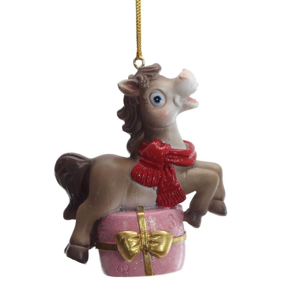 GAEM Фигурка декоративная подвесная "Лошадка", L6 W3 H8 см, 6в.