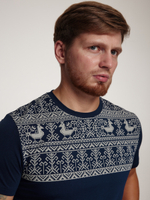 Футболка Варгградъ мужская тёмно-синяя "Предрассветные птицы"