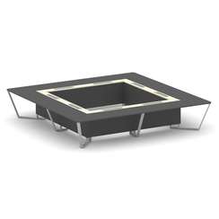 Steel Meet Стол переговорный квадратный KMK-PR.B.SP-20K2 Антрацит/Ваниль Глянец/Металл Серый 4000*40