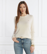 Хлопковый свитер soft c-nk Tommy Hilfiger - кремовый(WW0WW40264)