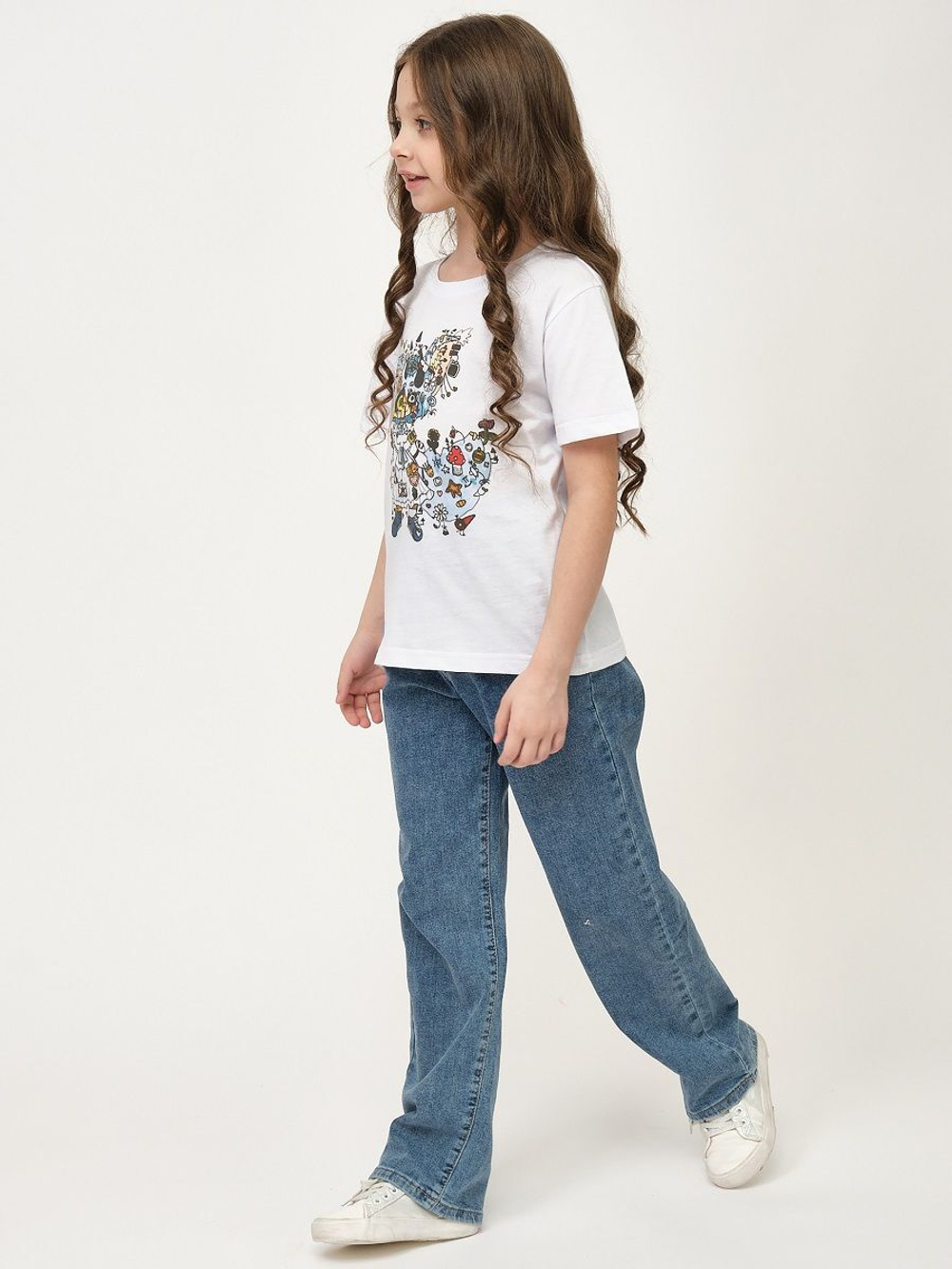 Детская футболка с принтом Silver (Размер: 140-146) (Цвет: белый)