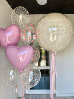Воздушные шары на выписку девочки №764
