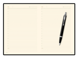 Подарочный набор: Шариковая ручка Parker IM Mat Black CT и Ежедневник недатированный А5 черный