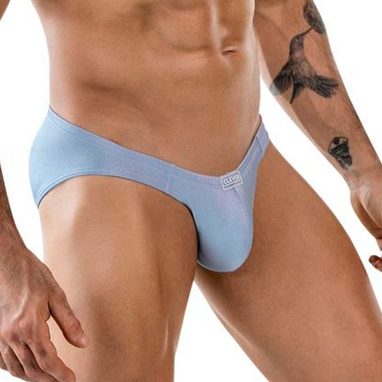 Мужские трусы слипы голубые Clever Moda AURA BRIEF 184507