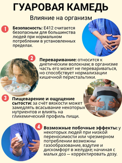 Гуаровая камедь 500 г загуститель Е412 МилоБио