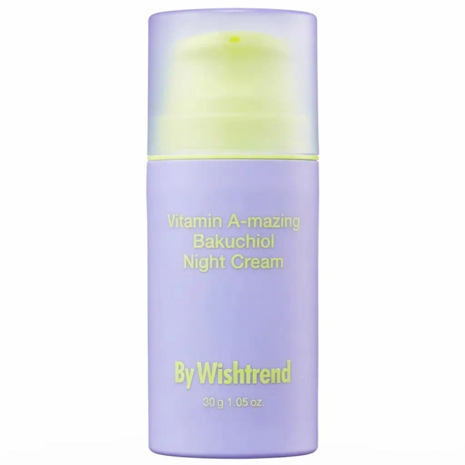 Ночной крем с ретиналем и бакучиолом By Wishtrend Vitamin A-mazing Bakuchiol Night Cream 30 мл