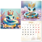 Календарь на скрепке 2025"Символ года - Нежная змейка» 23*23 см