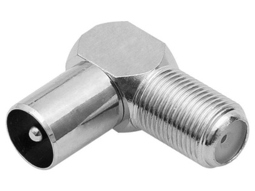 Переход гнездо F-штекерTV угловой