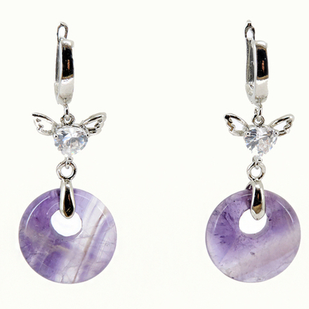 Серьги "Монисто" аметист асс.