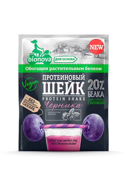 Протеиновый шейк с черникой, 25 г (0,78 б)