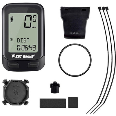Велокомпьютер беспроводной West Biking YP0702034, 13 функций