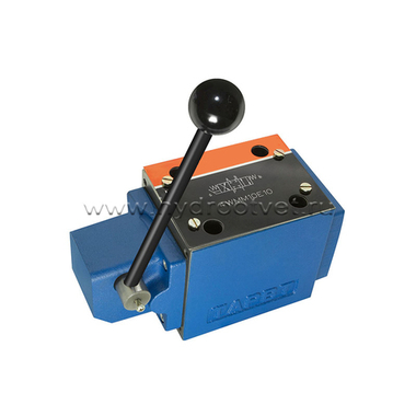 4WMM10H10 -  Гидрораспределитель Ду 10 с ручным управлением, схема H (14), возврат - пружинный