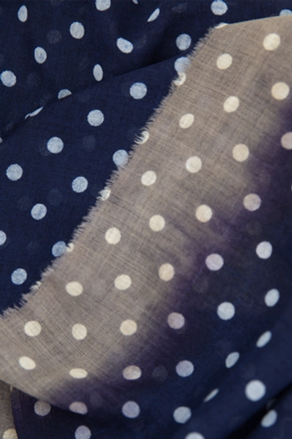 Шерстяной шарф-платок "Романтический горошек"