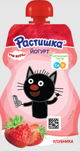ЙОГУРТ КЛУБНИКА ПАУЧ 70ГР РАСТИШКА