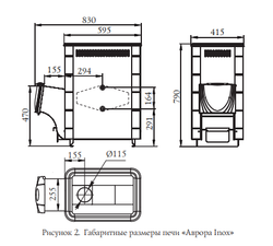 Печь TMF Аврора Inox ДА Иллюминатор терракота размеры