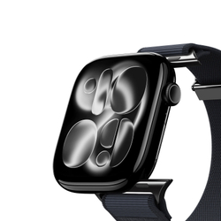 Ремешок черного цвета с магнитной фиксацией для смарт часов Apple Watch размером 42, 44, 45, 46, 49MM, серия Strap (YM Series) от Dux Ducis