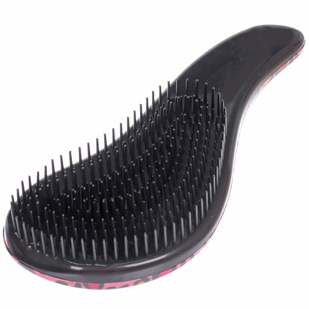 Расческа массажная компактная «Perfection», принт леопард розовый, 18.5*8см (коробка PVC)●