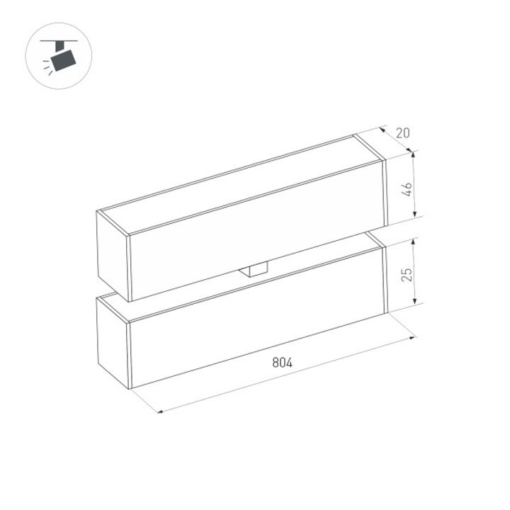 Трековый светодиодный светильник Arlight Mag-Flat-Fold-25-S804-24W Day4000 034241