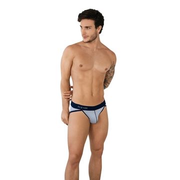 Мужские трусы слипы светло-серые Clever Moda SIMPLE BRIEF 094612