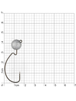 Джиг-головка для рыбалки BKK на офсетном крючке Silent Chaser - 1X - EWG Round Head, размер крючка 4/0, вес 7г, 3 шт.