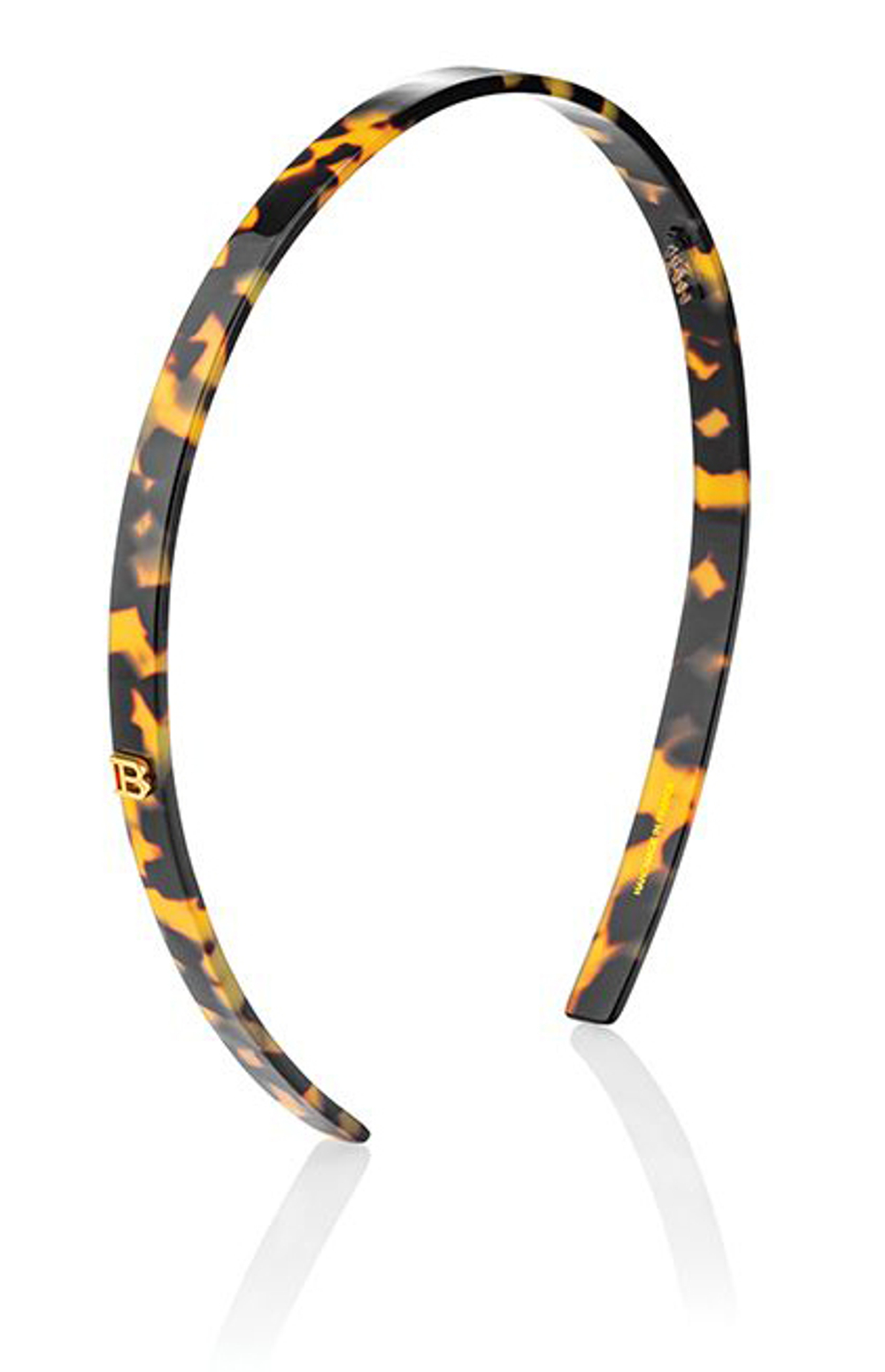 Balmain Hair Couture Ободок из ацетата черепаховый Acetate Headband Tortoise Shell Small