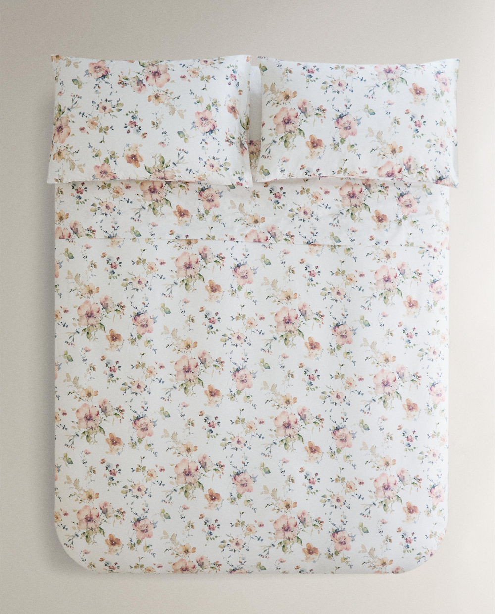 Пододеяльник Zara Home сатин, хлопок 100%, с цветочным принтом, 6156/088