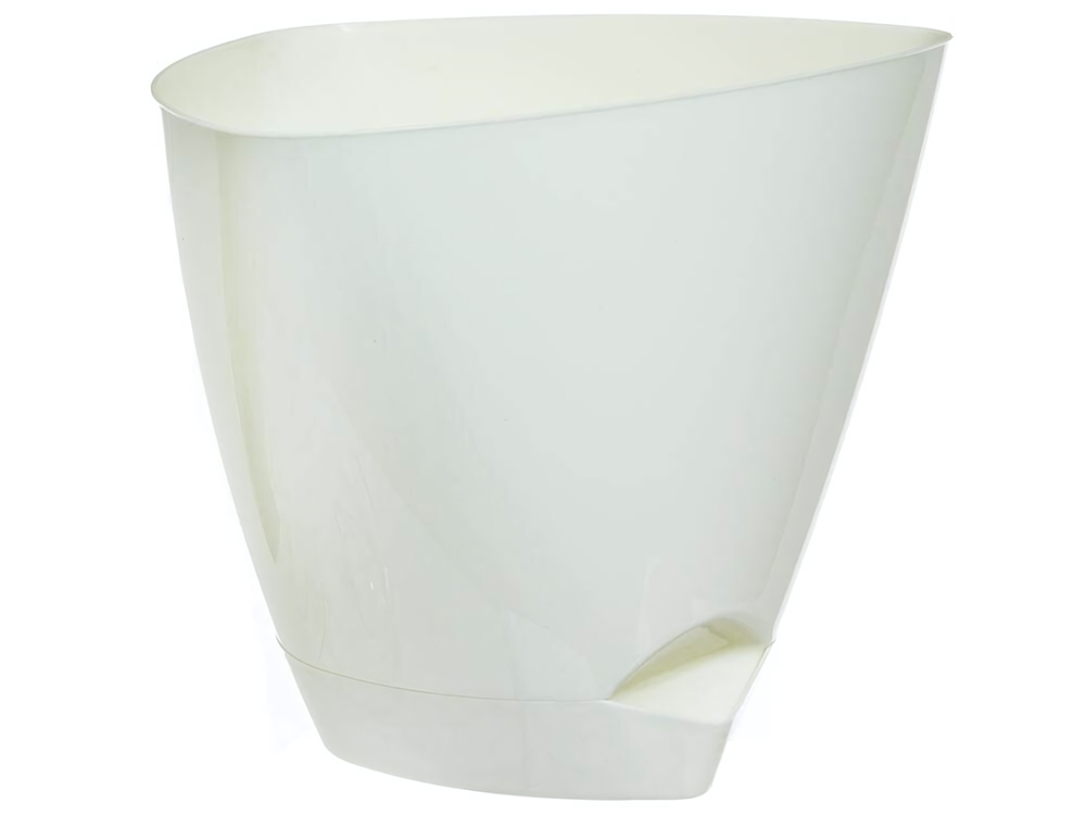 Горшок цветочный 5л Элеганс молочный