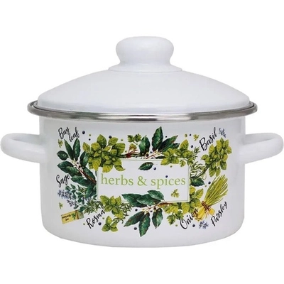 Кастрюля эмал 2,0л 01-М-Травы и специи