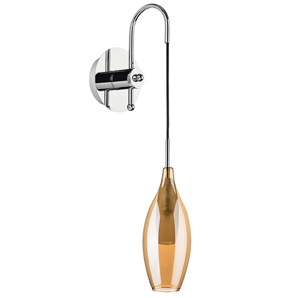 803523 Бра PENTOLA 1х25W G9 ХРОМ/ЯНТАРЬ