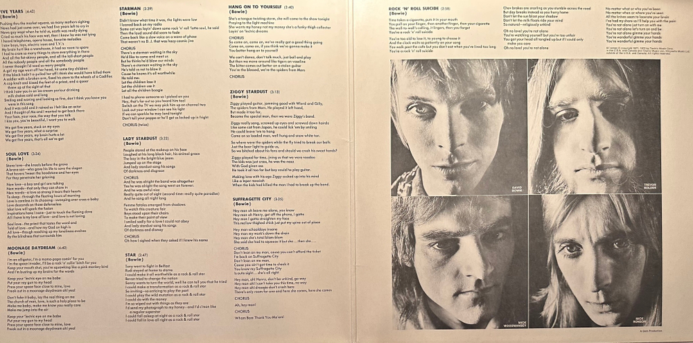 David Bowie - The Rise And Fall Of Ziggy Stardust And The Spiders From Mars (Германия 1979г.)