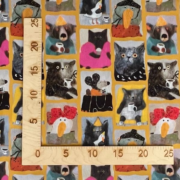 ПРЕДЗАКАЗ, КАРТИНКИ, КОТ ПЬЕТ КОФЕ - 100% ХЛОПОК 4