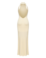 Платье ESSENTIAL с открытой спиной, молочный