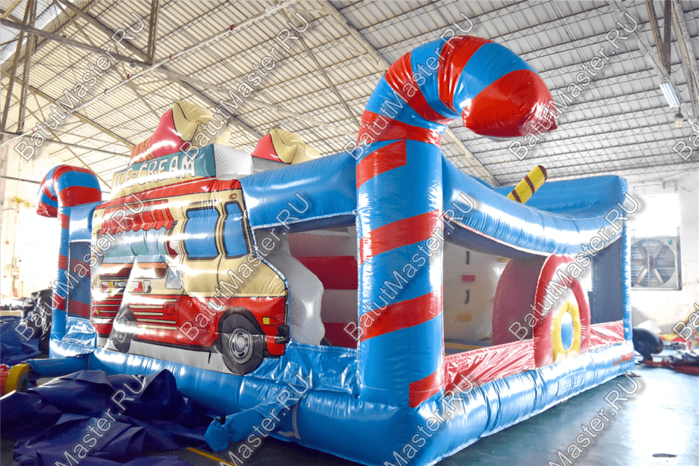 Коммерческий надувной батут "Мороженое" 6*6*3.5 м