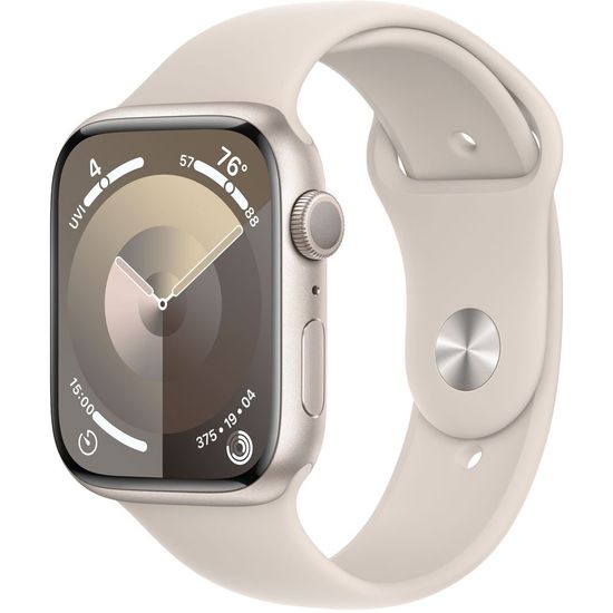 Apple Watch Series 9 GPS 45mm Starlight Aluminium Case with Starlight Sport Band