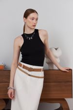 ТОНКИЙ РЕМЕНЬ С ЗАМОЧКОМ BEIGE|NUDE