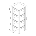 Стеллаж из массива сосны Ральф в скандинавском стиле, натуральная отделка