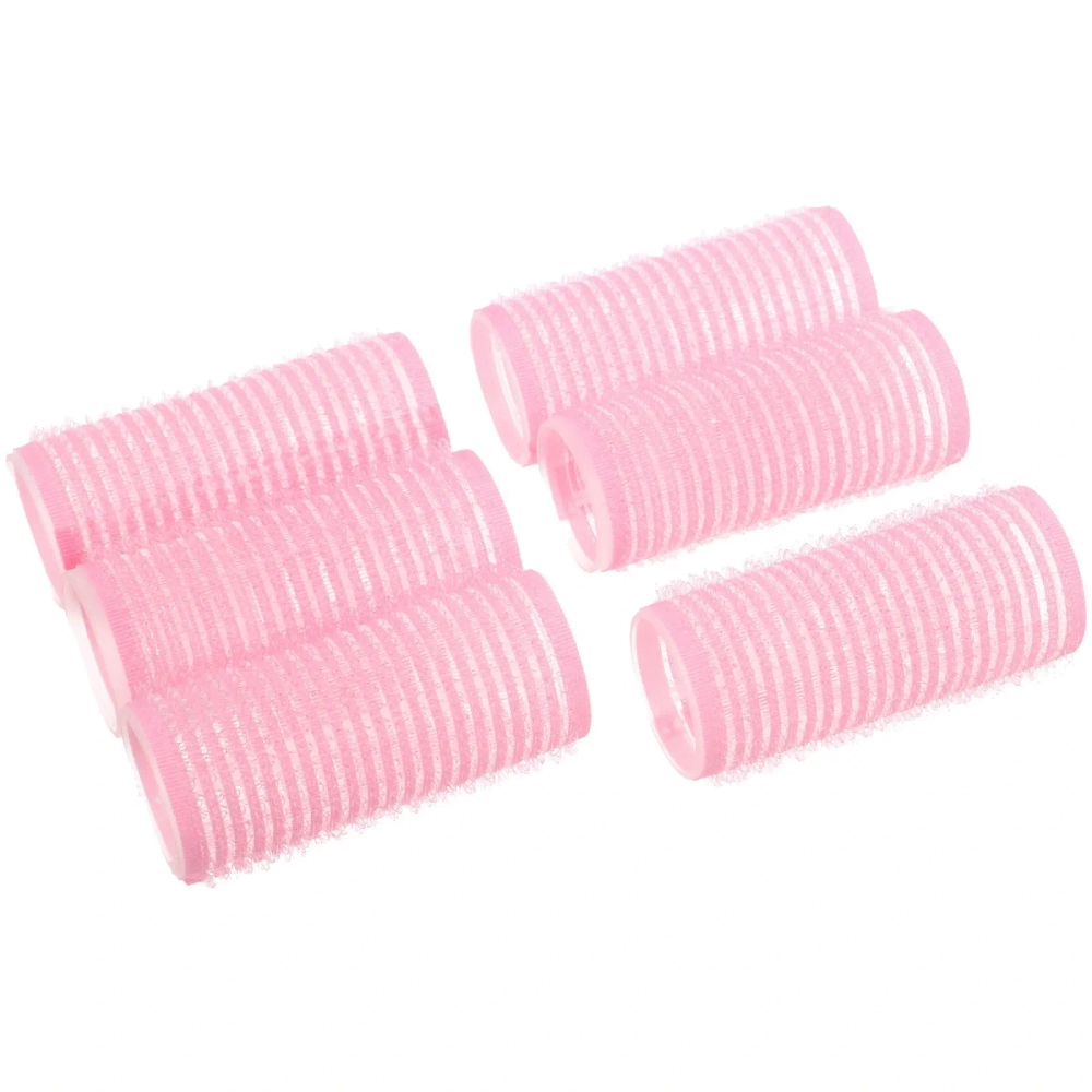 Бигуди липучки, 6шт., однотонные, цвет персиковый, d-2,5см