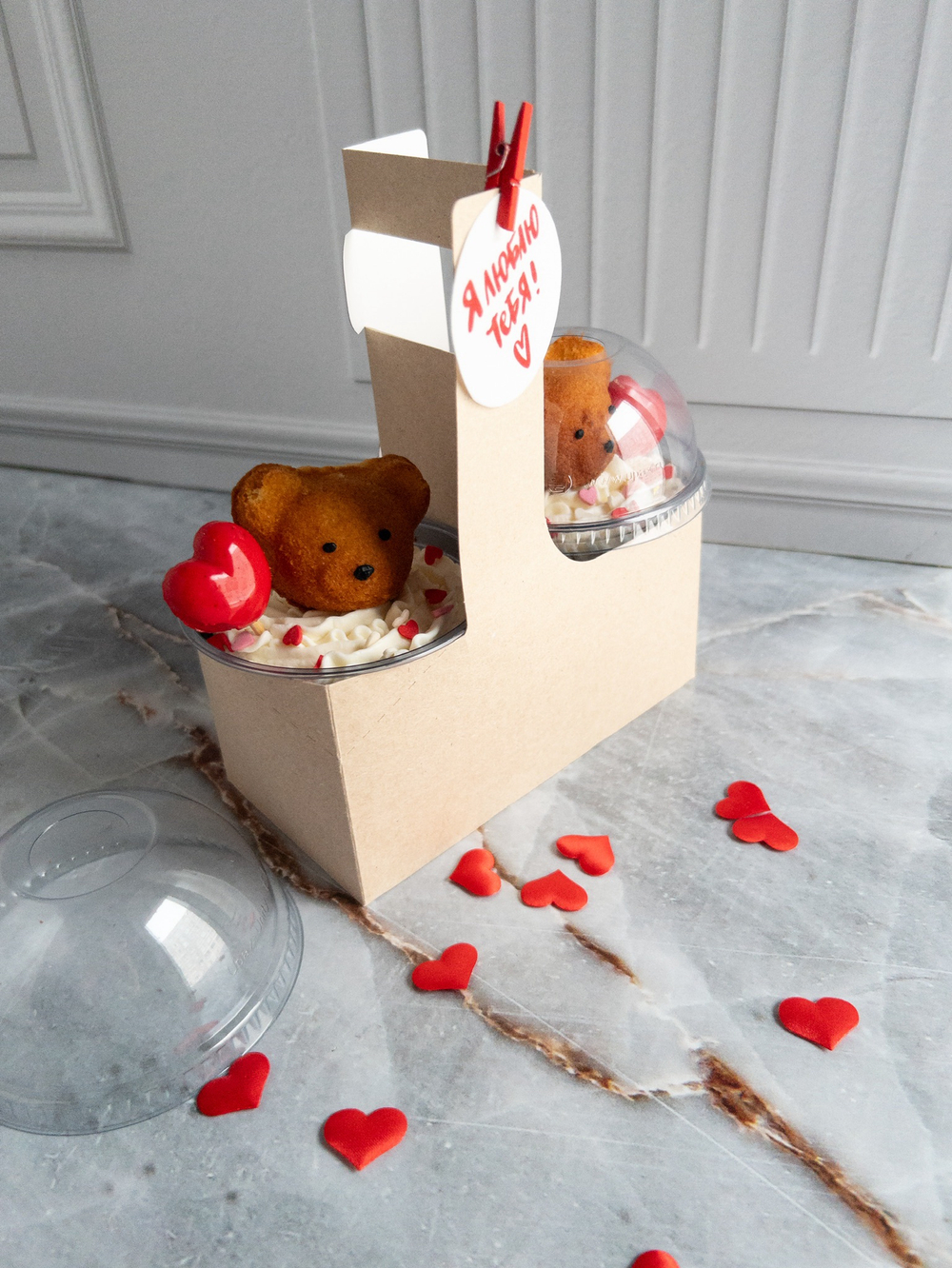 2 Трайфл-торта в стаканчиках «Медвежонок с любовью»