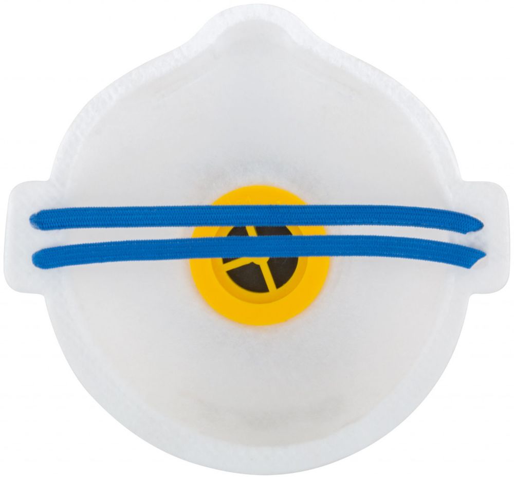 Полумаска фильтрующая формованная FFP1, с клапаном, полипропиленовая, 3-х слойная, 12317